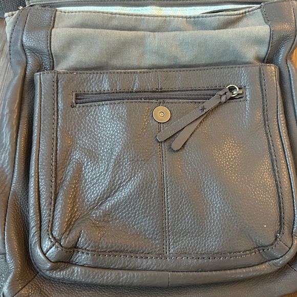 Vintage The Sak Charcoal Leather Backpack - Picture 5 of 7